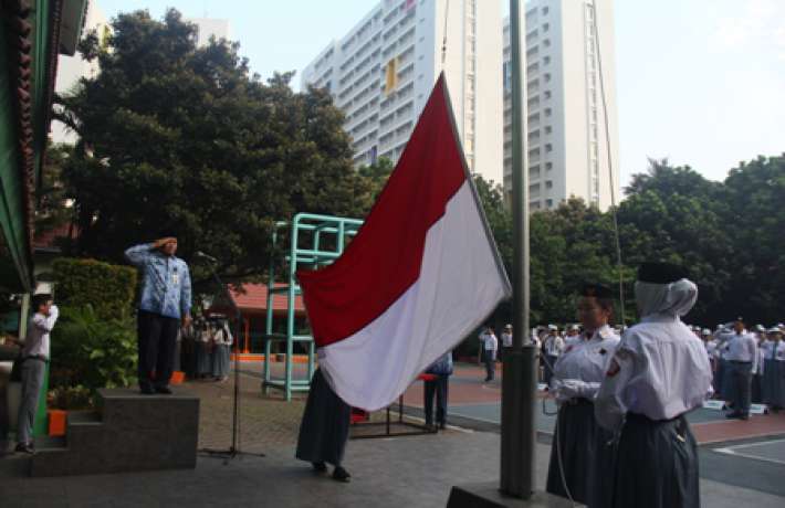 UPACARA HARI LAHIR PANCASILA 1 JUNI DI SMAN 78 JAKARTA BERLANGSUNG KHIDMAD